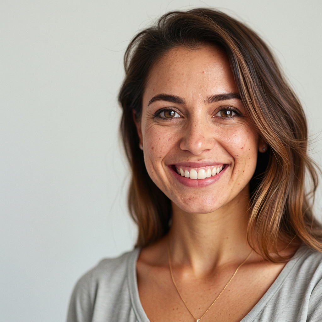 Retrato de Renata Prado, cliente satisfeita